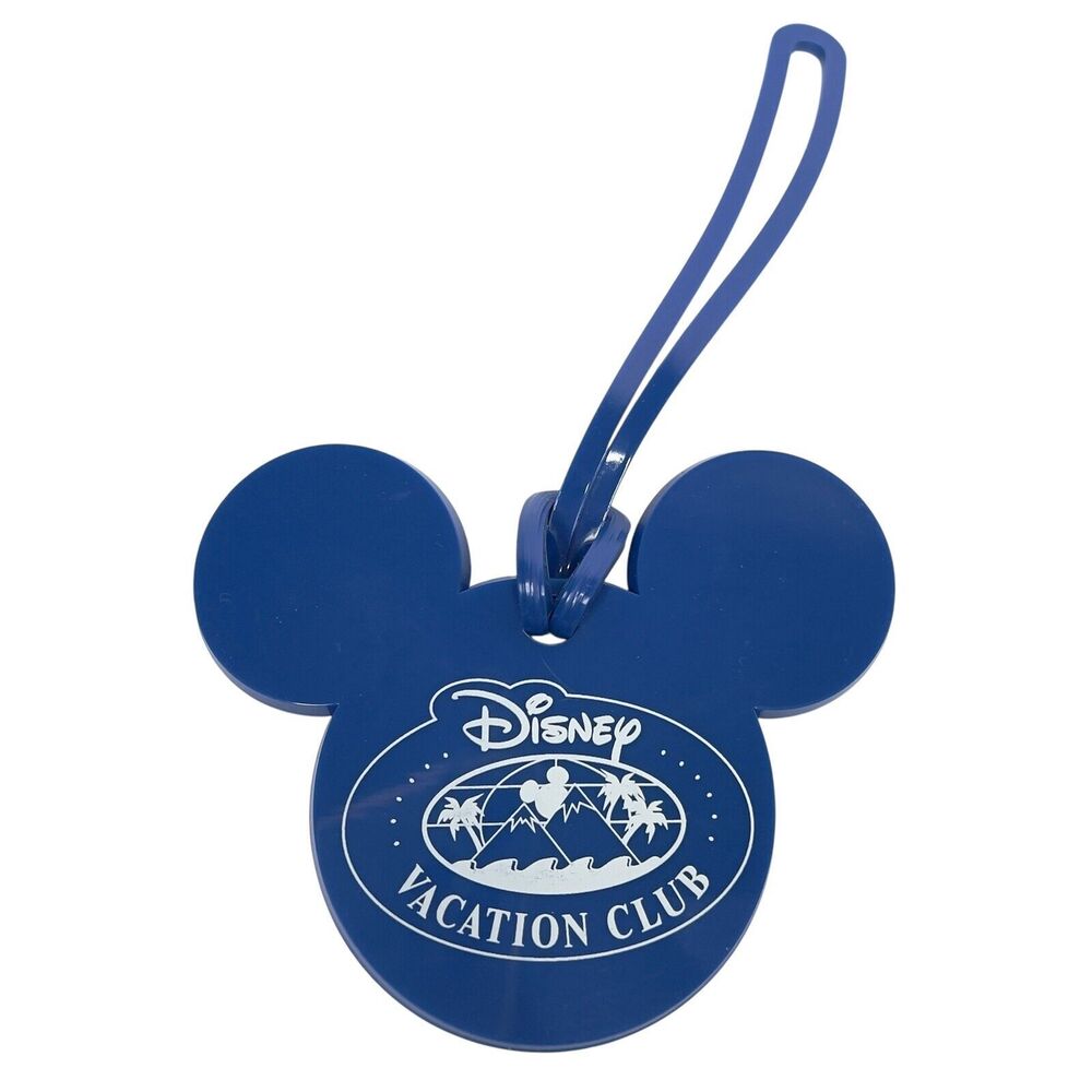 Disney Mickey Mouse Ears Blue Luggage Tag DVC Disney Vacation Club